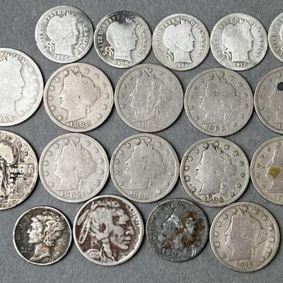 Lot 145 | Antique U.S. Quarters Dimes, Nickels & Penny
