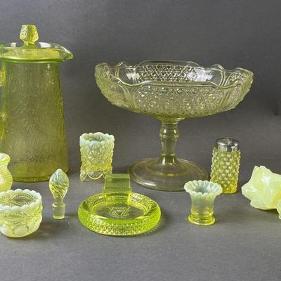 Lot 285 | Vintage & Newer Uranium Glass Opalescent
