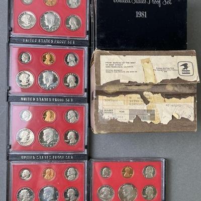 Lot 84 | 5 1981 United States Mint Proof Sets

