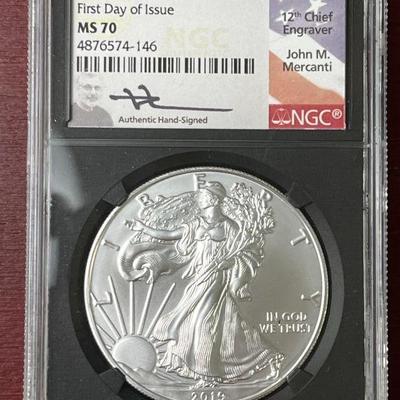 Lot 61 | 2019 Silver Dollar First Day of Issue Signature
