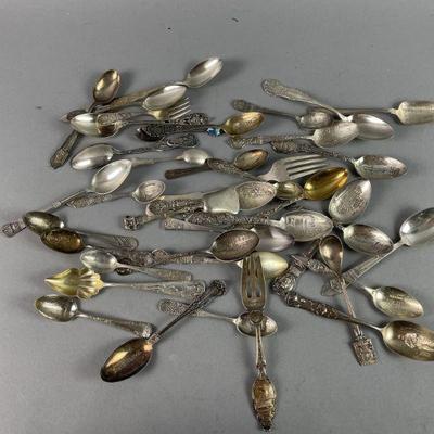 Lot 290 | 34 Sterling Silver Souvenir Spoons & More!
