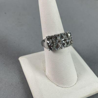 Lot 312 | 2.55 ct Aquamarine Designer Sterling Ring
