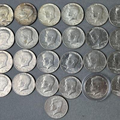 Lot 83 | 25 Kennedy Half Dollars 1967 - 1978 & 1992

