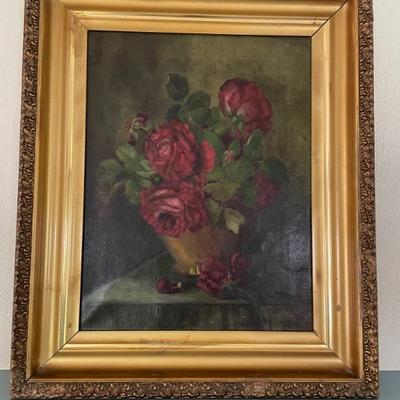 Early oil on canvas painting 