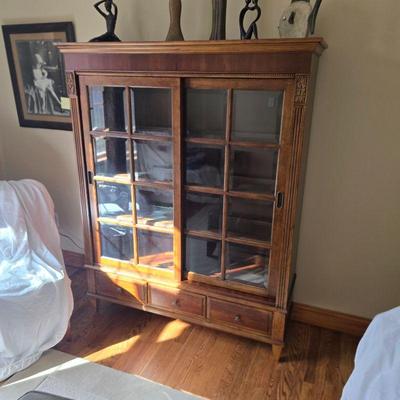 Lighted sliding door display cab⁰