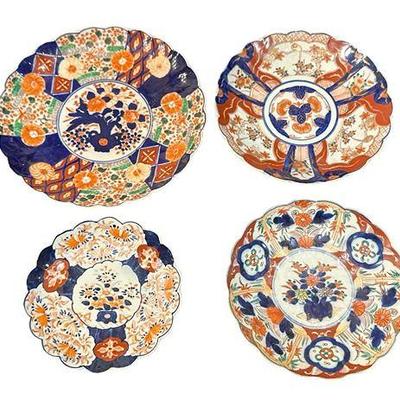 Four Japanese Imari Plates