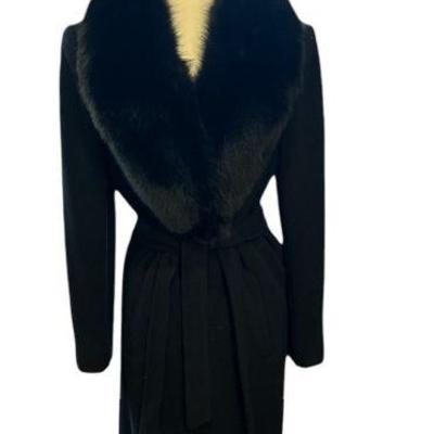 A Vintage Fur Collar Coat and Eel Skin Purse