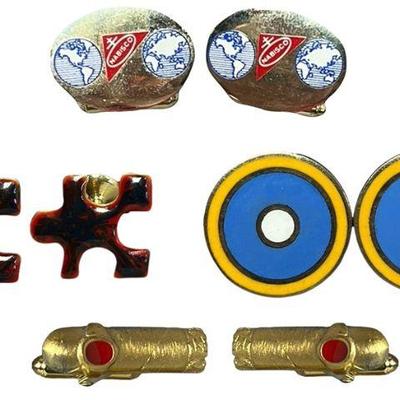 A Collection of Mod, Pop Art Cufflinks
