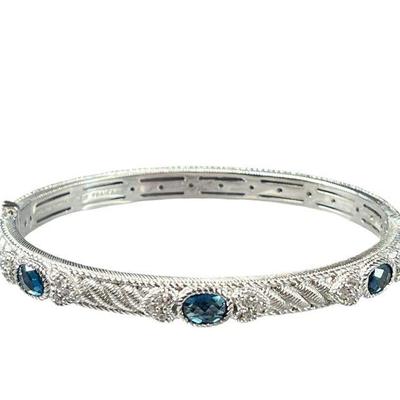 A JUDITH RIPKA Sterling Silver, Blue Topaz Bracelet