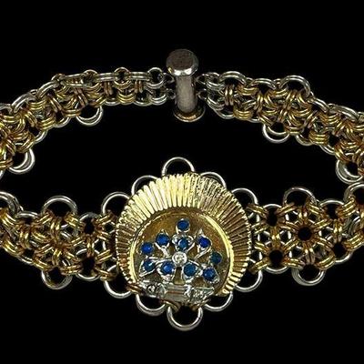 A Vintage Sterling Silver Chainmail Bracelet