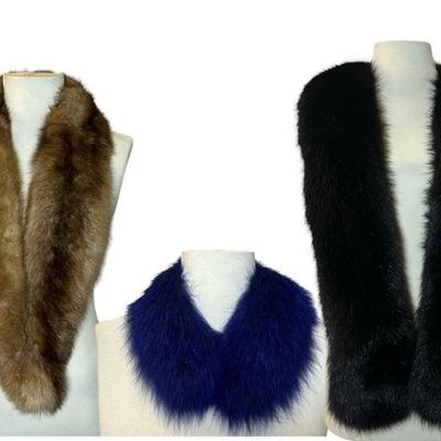 Three Vintage Fox Fur Scarves, NEIMAN MARCUS