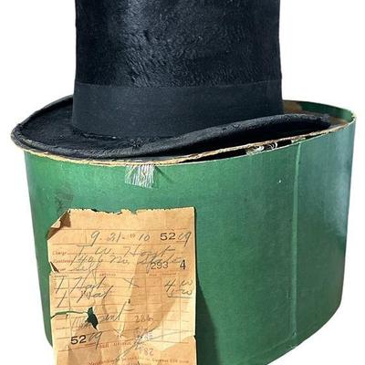 1910s Men's Top Hat John T. Shayne Marshall Fields Chicago