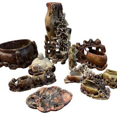 Collection Chinese Carved Soapstone
