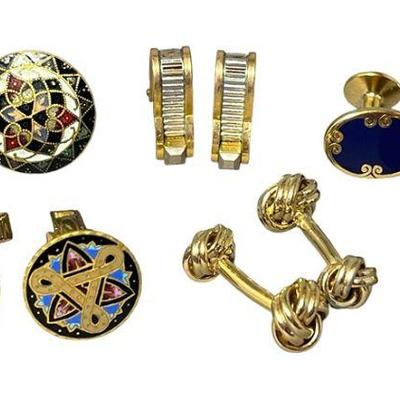 A Collection of Designer Style Cufflinks, IMO TIFFANY & CARTIER