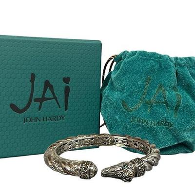 A JOHN HARDY 14k Gold and Sterling Silver Crocodile Bracelet