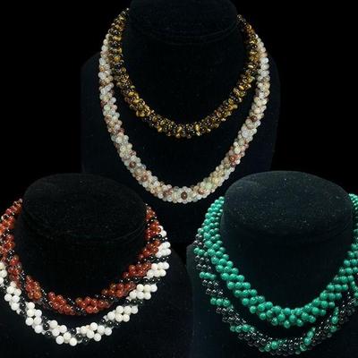 Collection Gold Filled Semi Precious Stone Necklaces