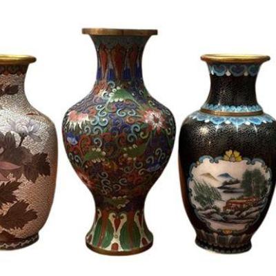 Collection Cloisonne & Champleve Vases