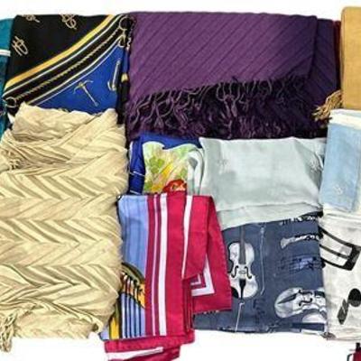 A Collection of Vintage Scarves and Handkerchiefs