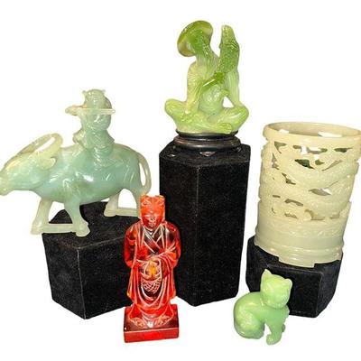 Collection of Resin and Glass Asian articles