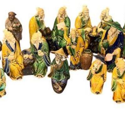 A Collection of Chinese Mudmen Figurines