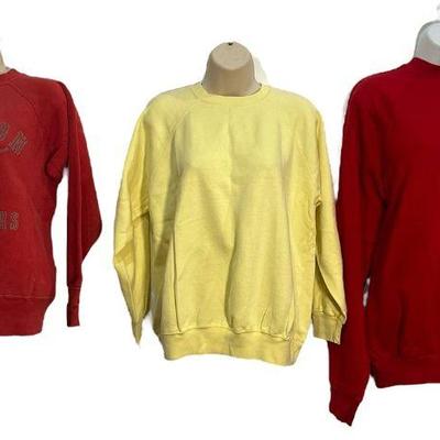 Three Vintage 1980s Womens Crewnecks