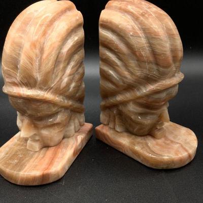 Marble book ends