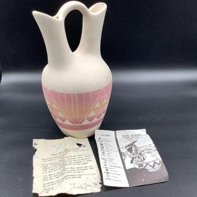Sioux signed wedding vase