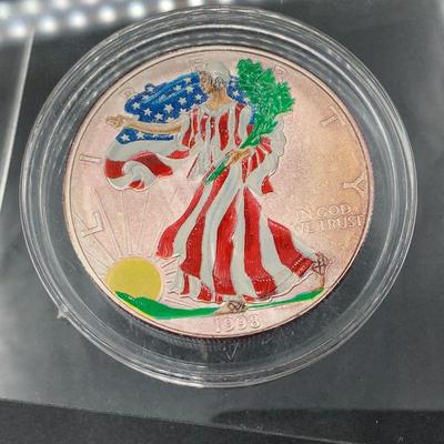Colorized Silver Eagle Coin