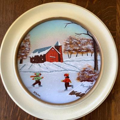 Celebrated artist enameled copper art