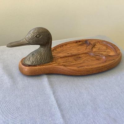 Brass and Teak duck valet