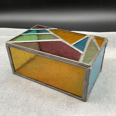 Stained glass trinket box
