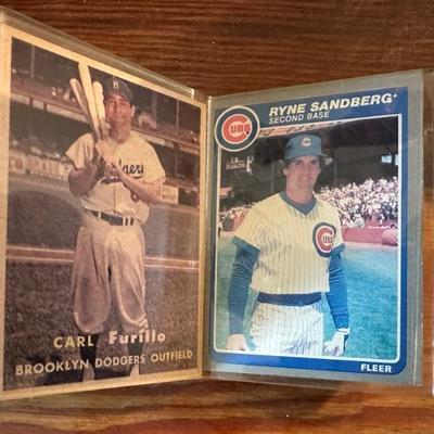 Ryne Sandburg, Carl Furillo baseball cards