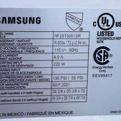 Samsung French door refrigerator