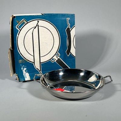 VINTAGE N.I.B. CUISINART PAN | La Marque de la Maison: Cuisinarts Cookware Made in France, double handled stainless steel pan. - w. 13 in...
