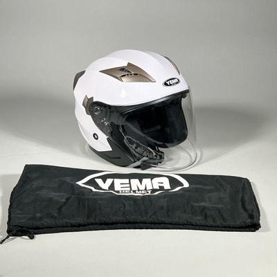 YEMA MOTORCYCLE HELMET | Yema white motorcycle helmet Size L (59-60) with drop-down tinted visor and adjustable vents. Model YM-627. - h....