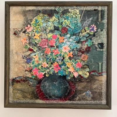 fun paper collage of flowers