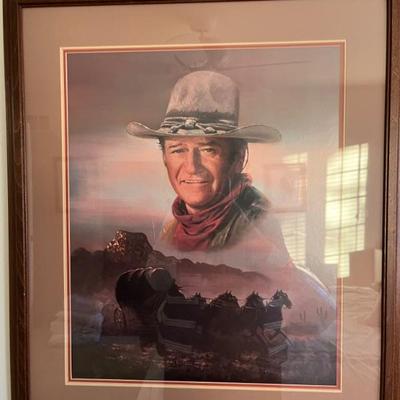 framed print of John Wayne