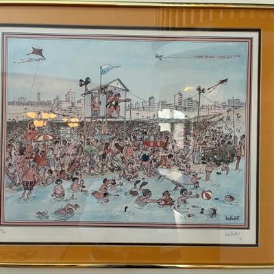 signed lithograph by Martin Holt, Israeli artist