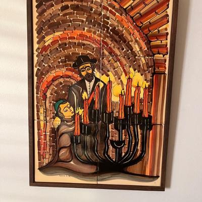 Hand painted tile murals from Israel, Jewish art