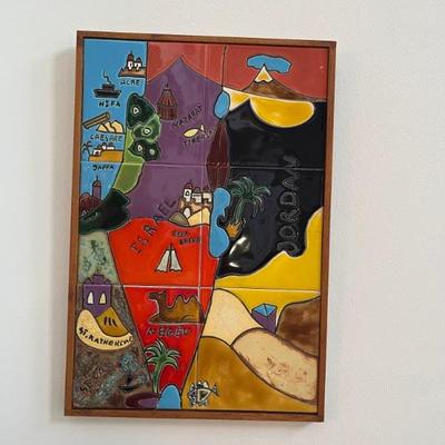 Hand painted tile murals from Israel, Jewish art