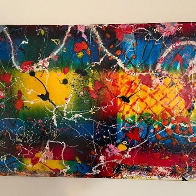 colorful abstract paintings by Rita Lewis