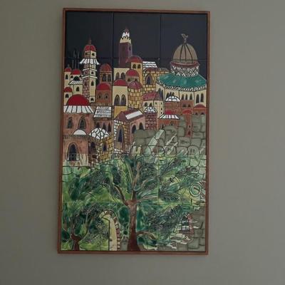 Hand painted tile murals from Israel, Jewish art