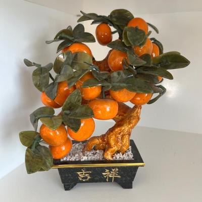 Chinese home decor, jade trees, ceramics, soapstone carvings
