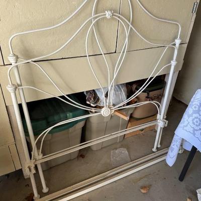 vintage twin iron bed frame