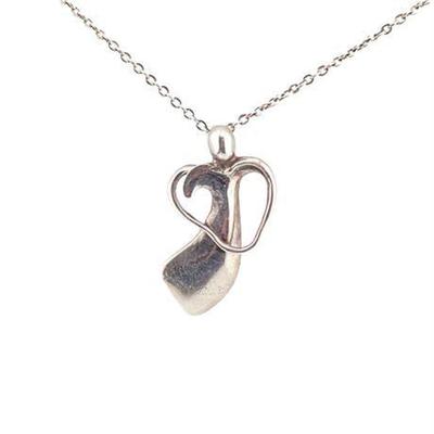 Lot 050-203   
Sterling Silver Angel Pendant and Chain