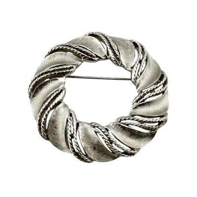 Lot 128   
Trifari Crown Silver-Toned Wreath Brooch