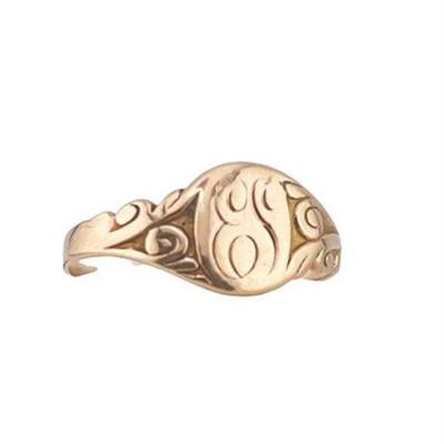 Lot 050-199   
Antique Signet Ring "ES", 14 K