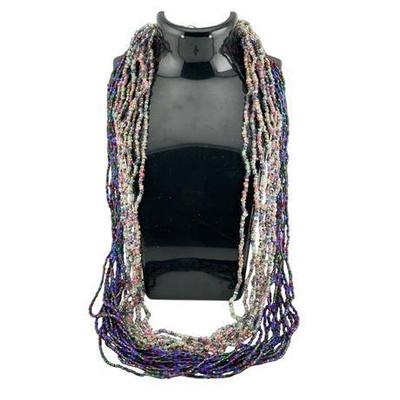 Lot 114   
Crystal Glass Seed Beaded Necklace Collection (2pc)