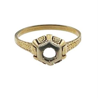 Lot 001-182   
Vintage Engagement Ring Setting, 14K