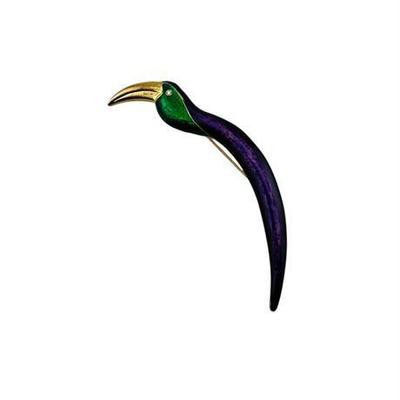 Lot 109   
Enamel on Metal Toucan Brooch